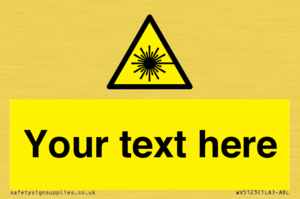 Custom Laser Hazard Sign